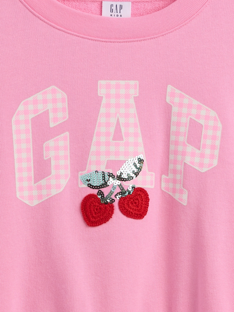 Kids Oversized Wedge Graphic Sweatshirt