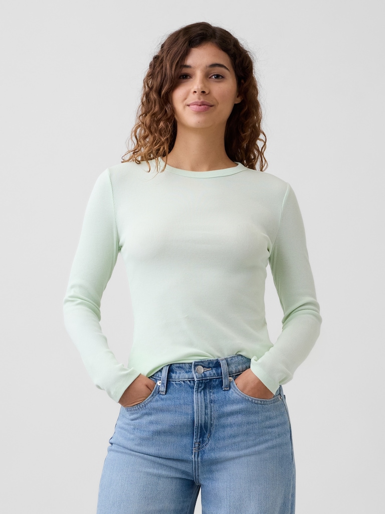 Essential Ribbed Crewneck T-Shirt