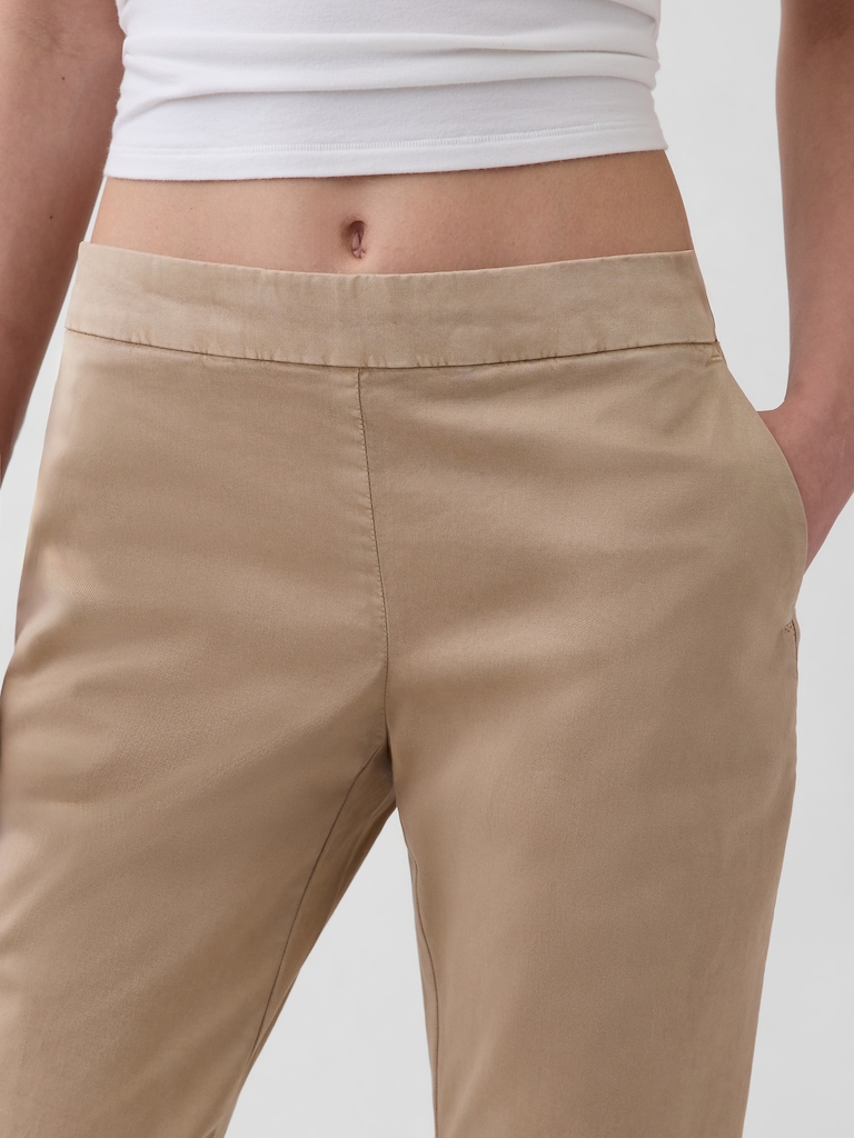Low Rise Fitted Flare Khakis