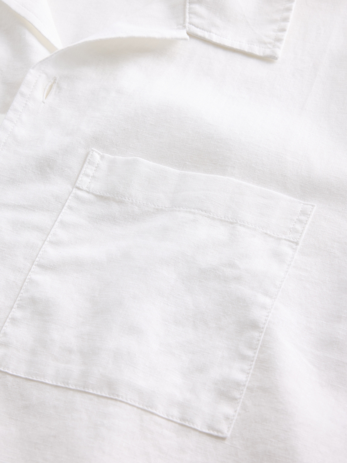 Linen-Cotton Relaxed Straight-Hem Shirt