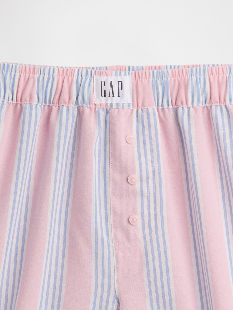 Kids Recycled Poplin PJ Boxer Shorts