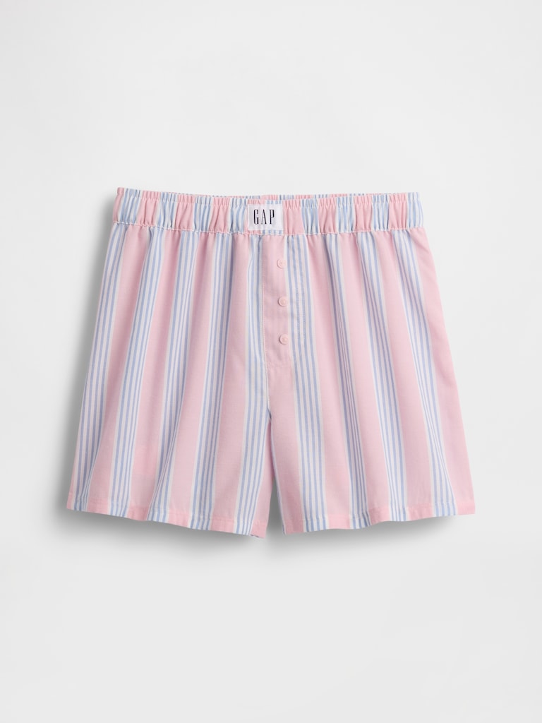 Kids Recycled Poplin PJ Boxer Shorts