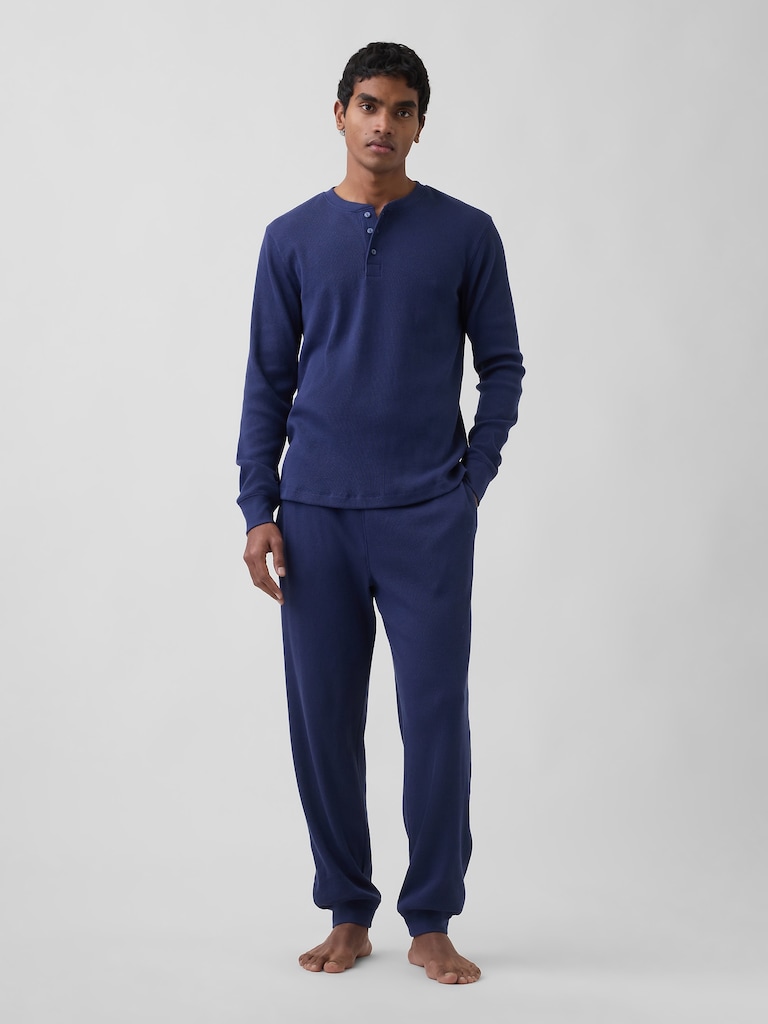 Waffle Henley PJ Set