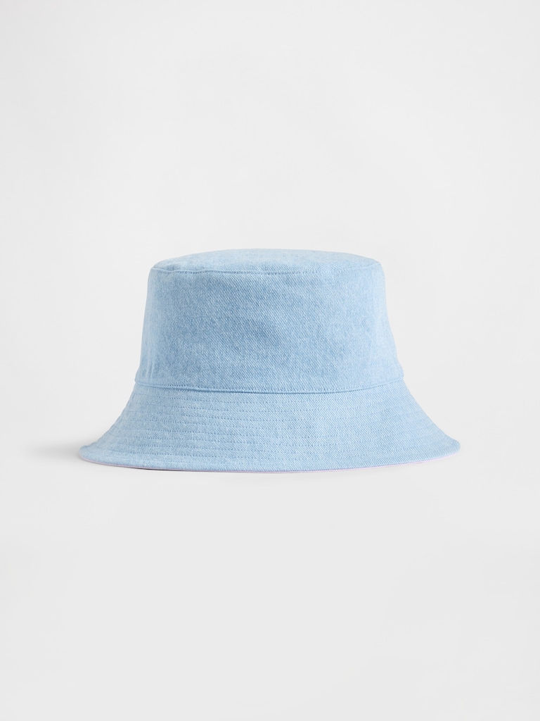 Kids Reversible Denim Bucket Hat