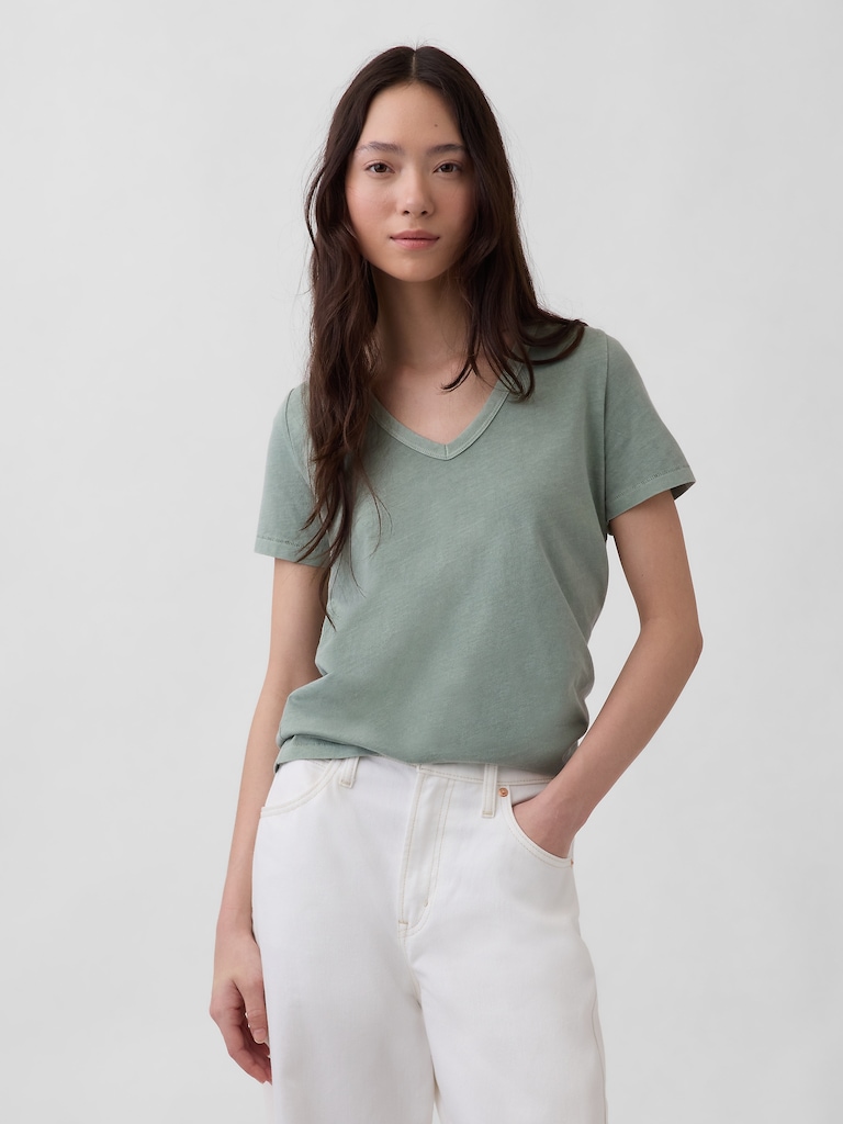 Organic Cotton VintageSoft V-Neck T-Shirt
