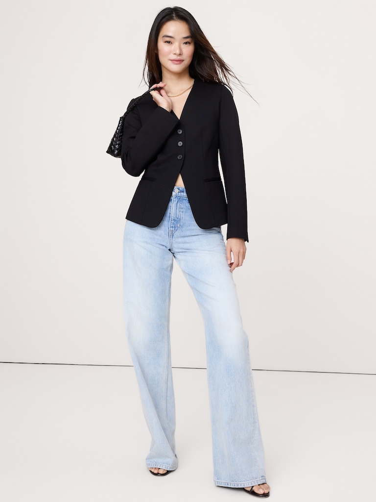 Everywhere Ponte Blazer Top