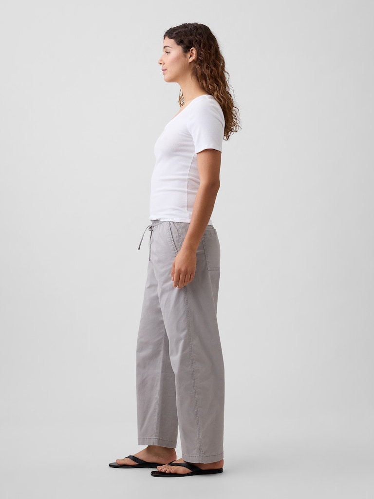 High Rise Easy Barrel Khakis