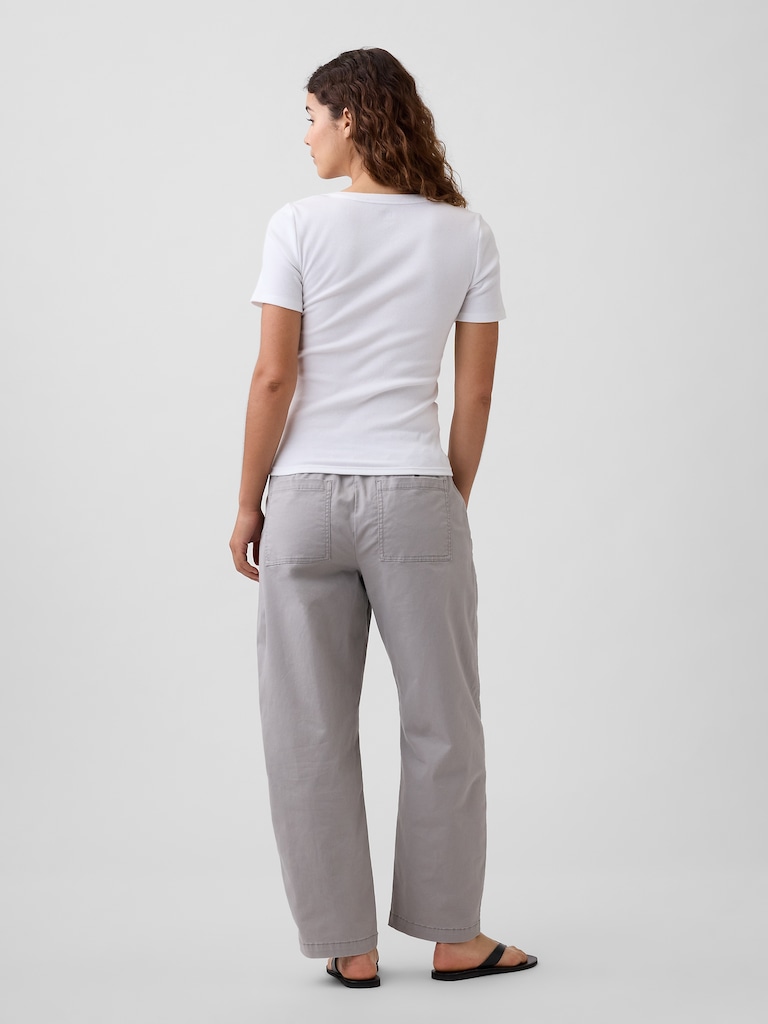 High Rise Easy Barrel Khakis