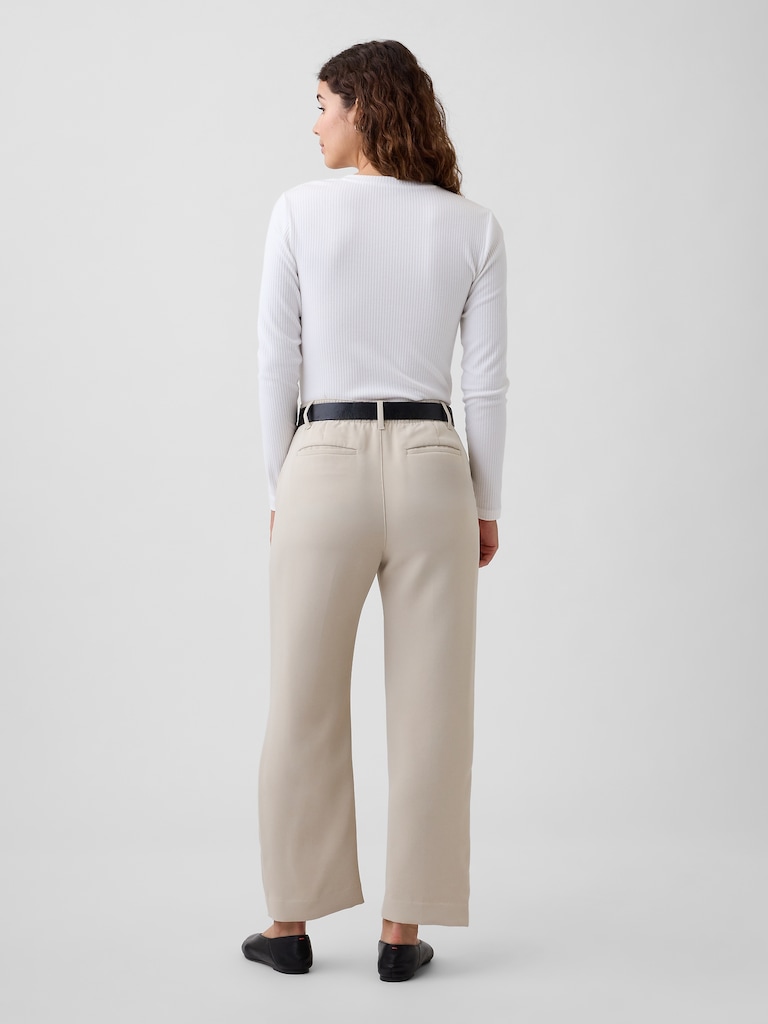 100% Recycled Easy Straight Crop Trousers
