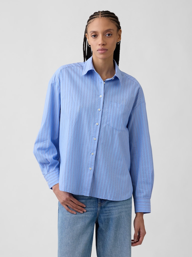 Oversized Shirt in Poplin