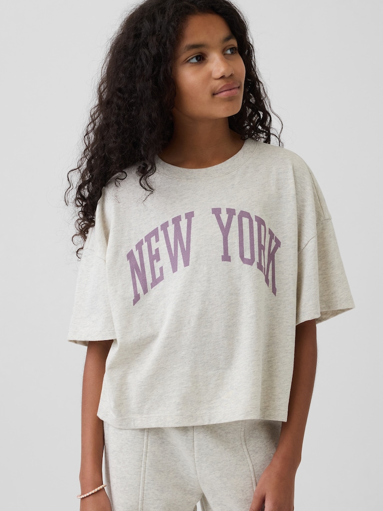 Kids Oversized State Graphic T-Shirt