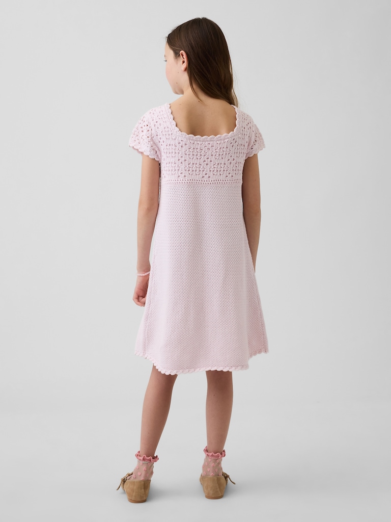 Kids Crochet Sweater Dress