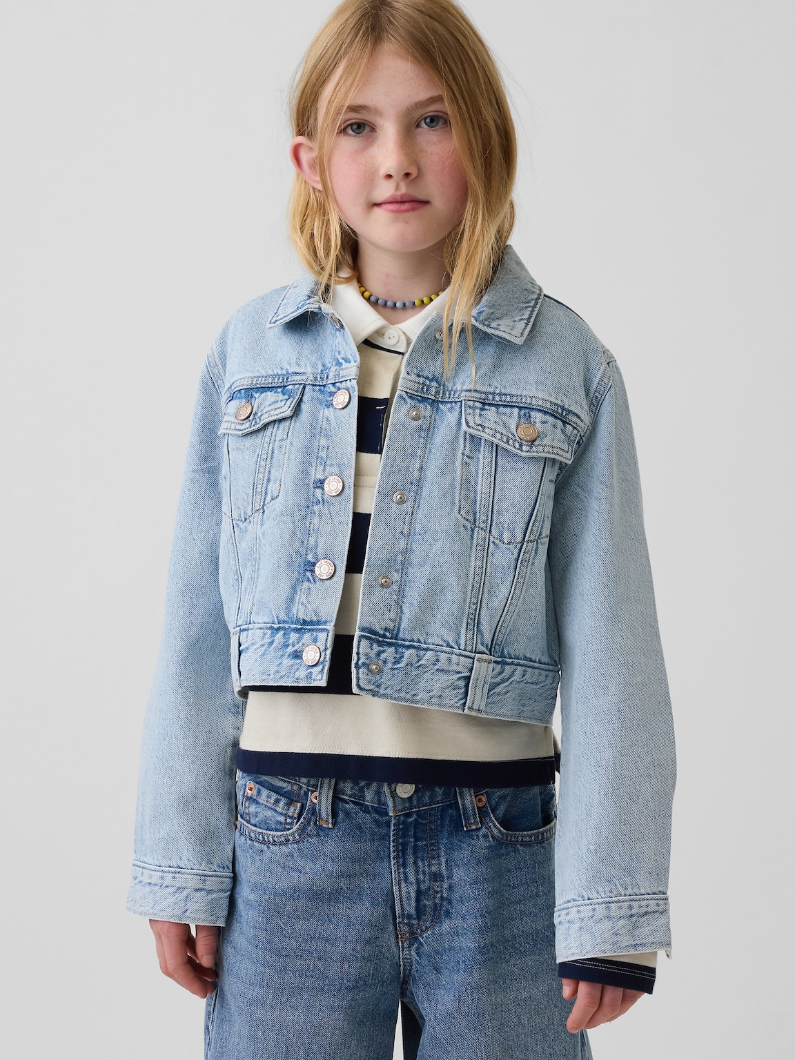 Kids Denim Crop Jacket