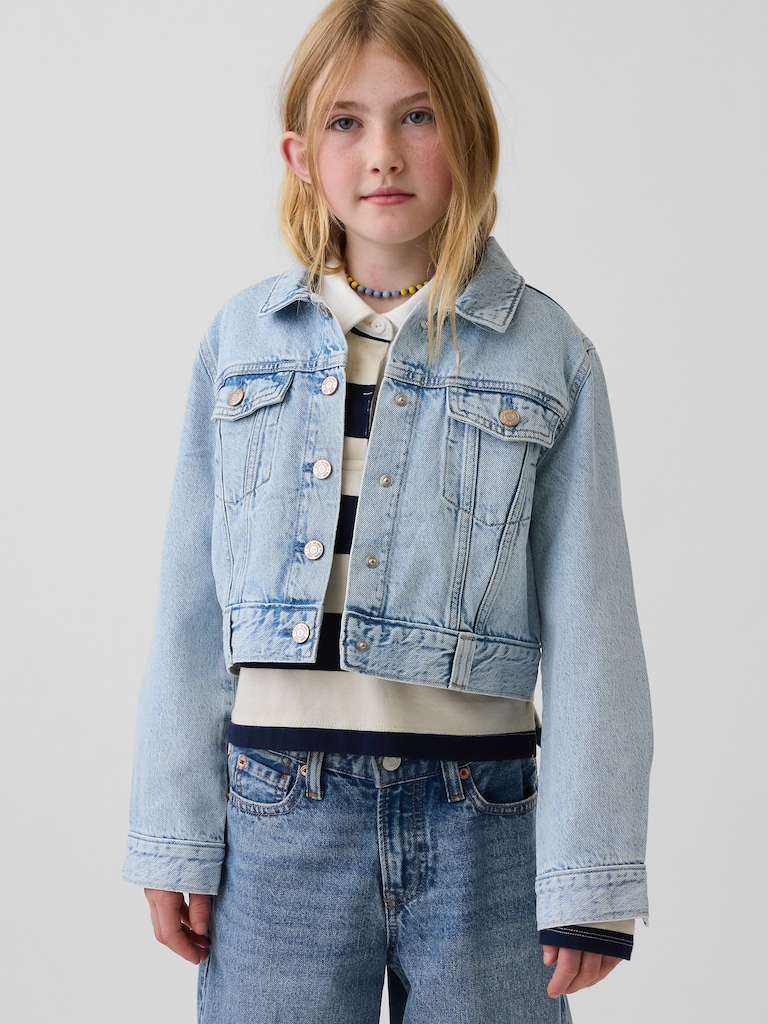 Kids Denim Crop Jacket