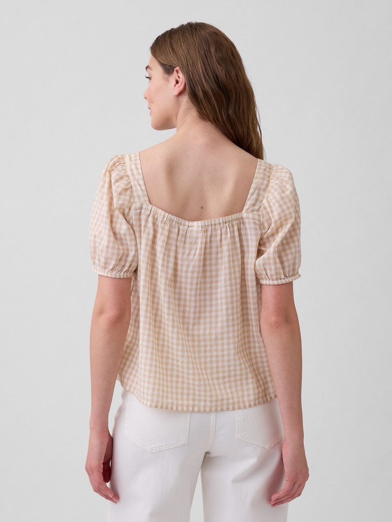Relaxed Tie-Front Top