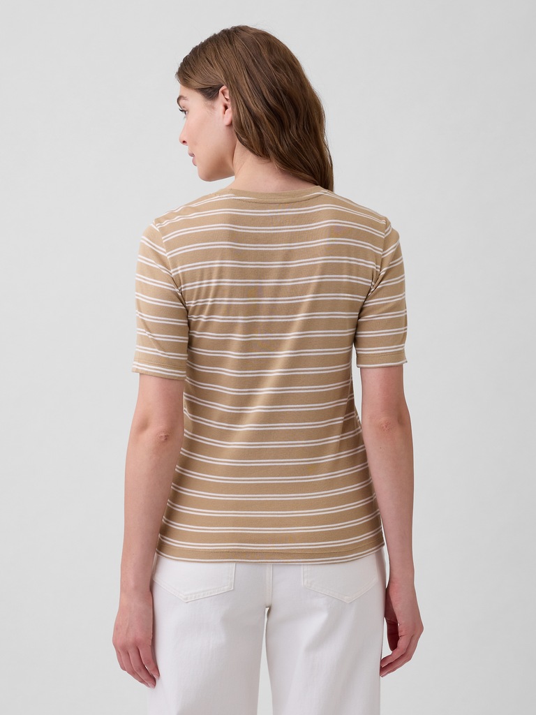 Modern Ribbed Crewneck T-Shirt