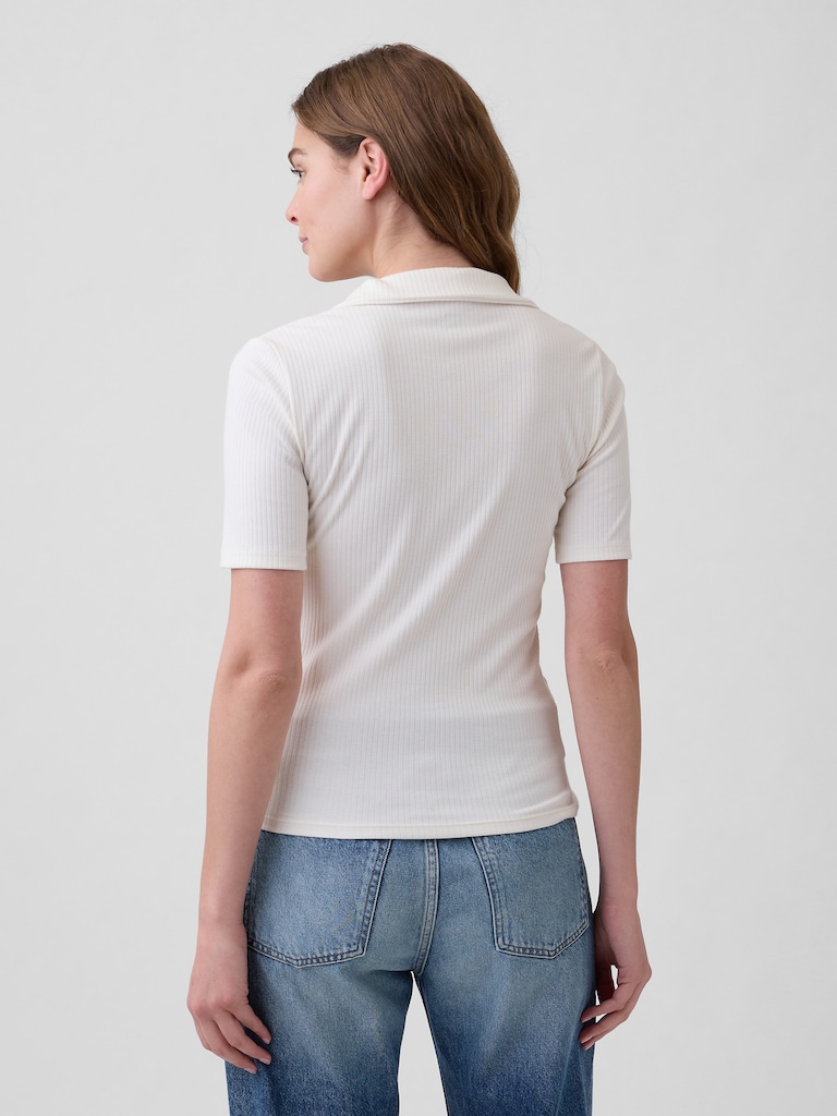 Ribbed Polo Shirt