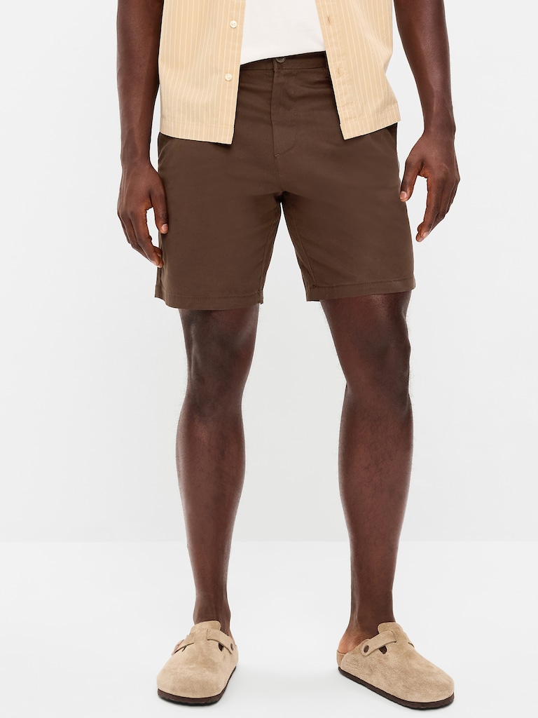 Slim Built-In Flex Rotation Chino Shorts -- 8-inch inseam