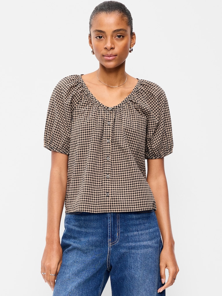 Airy Button-Down Top