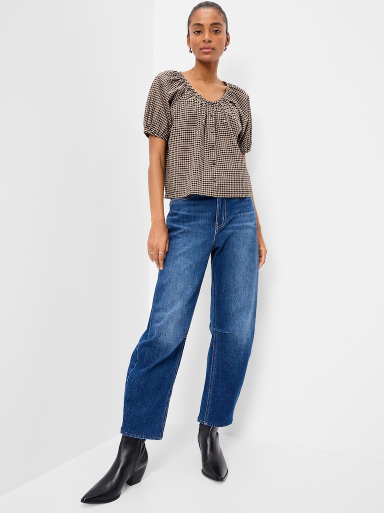 Airy Button-Down Top