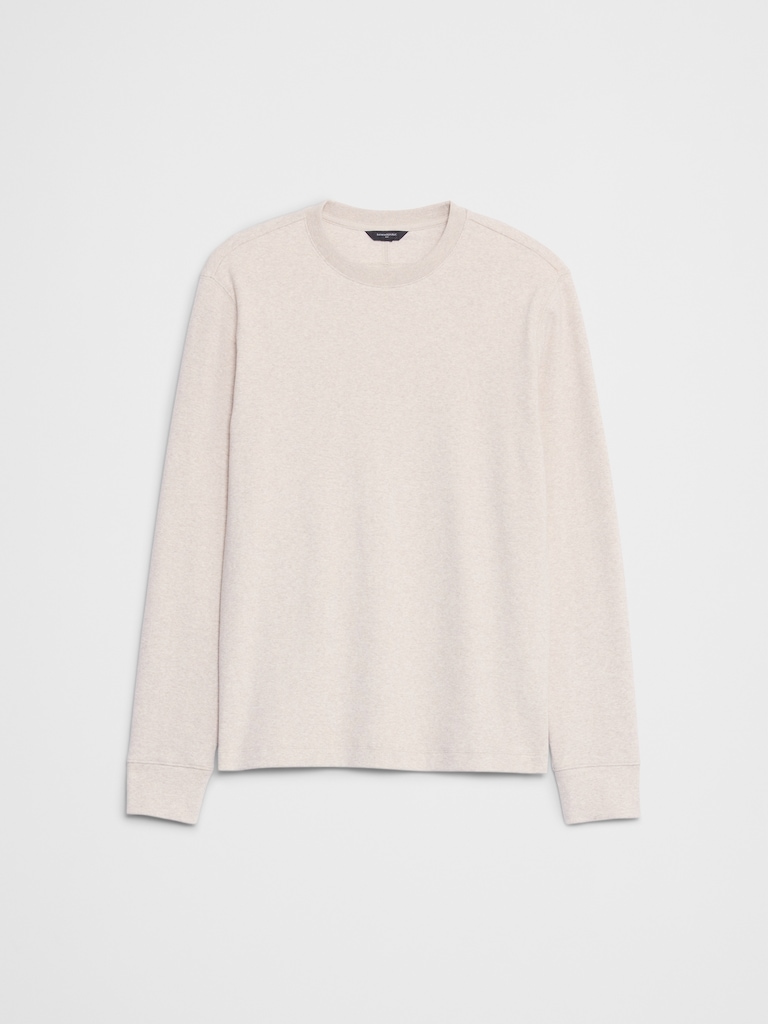Standard-Fit Mini Ribbed Pullover Top