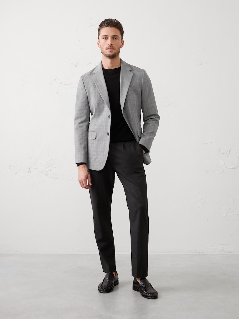 Tailored-Fit Plaid Jacket