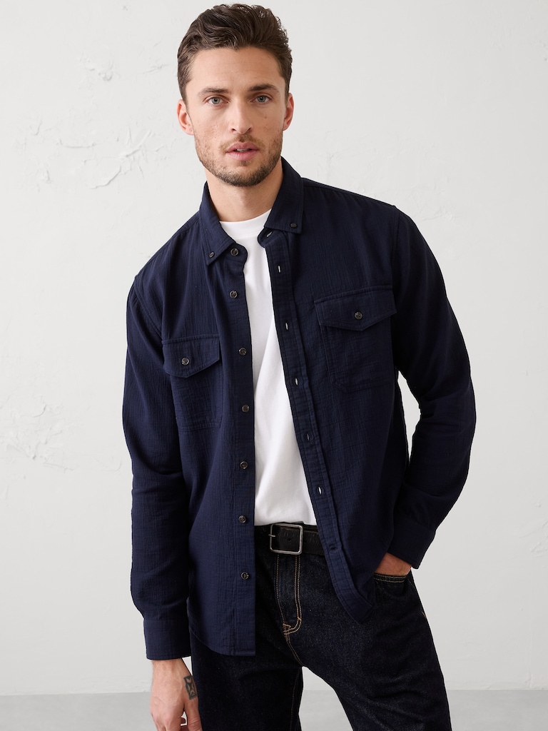 Standard-Fit Double Weave Shirt