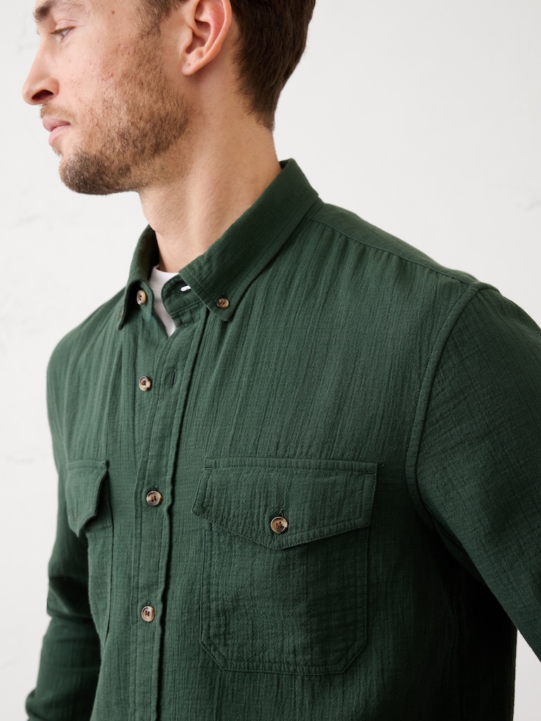 Standard-Fit Double Weave Shirt