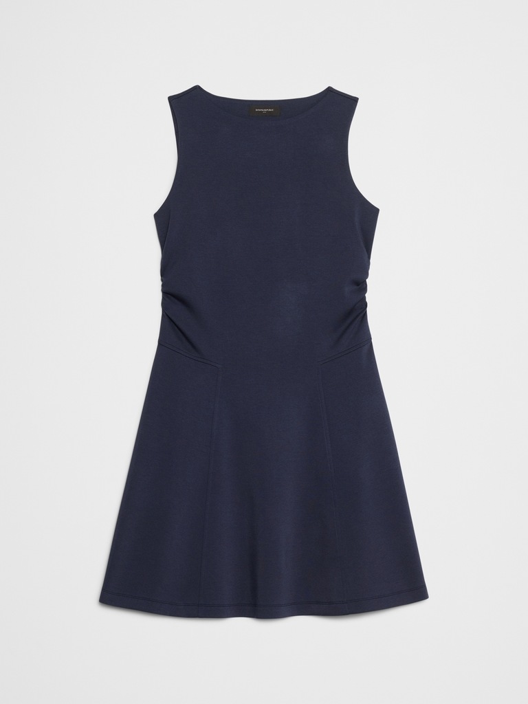 Soft Touch Shirred-Waist Knee-Length Dress