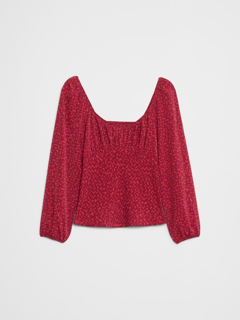 Shirred Bodice Top