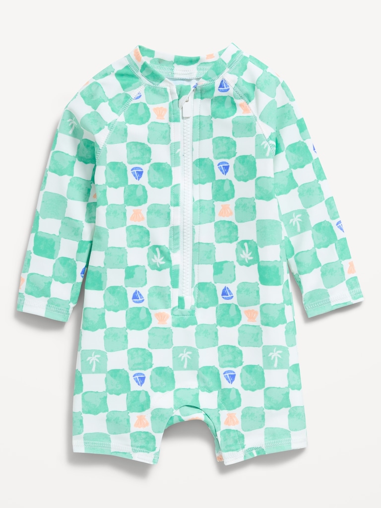 Printed Swim Rashguard Bodysuit for Baby