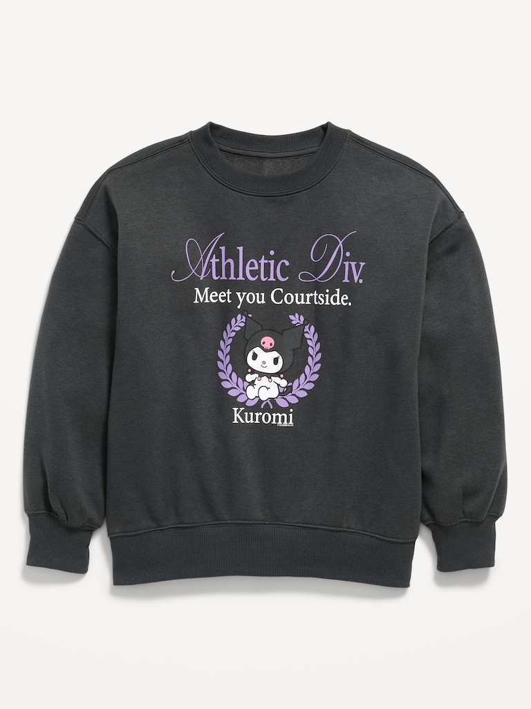 Kuromi™ Oversized Graphic Tunic Sweatshirt for Girls