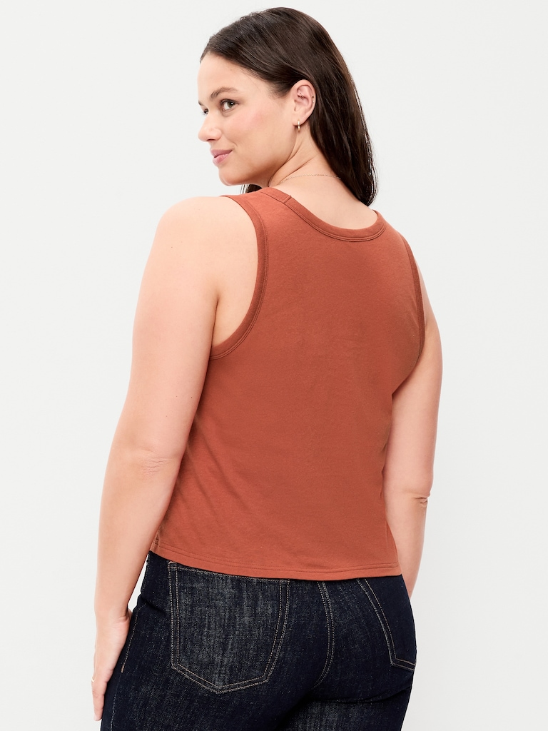 Relaxed Scoop-Neck Tank Top