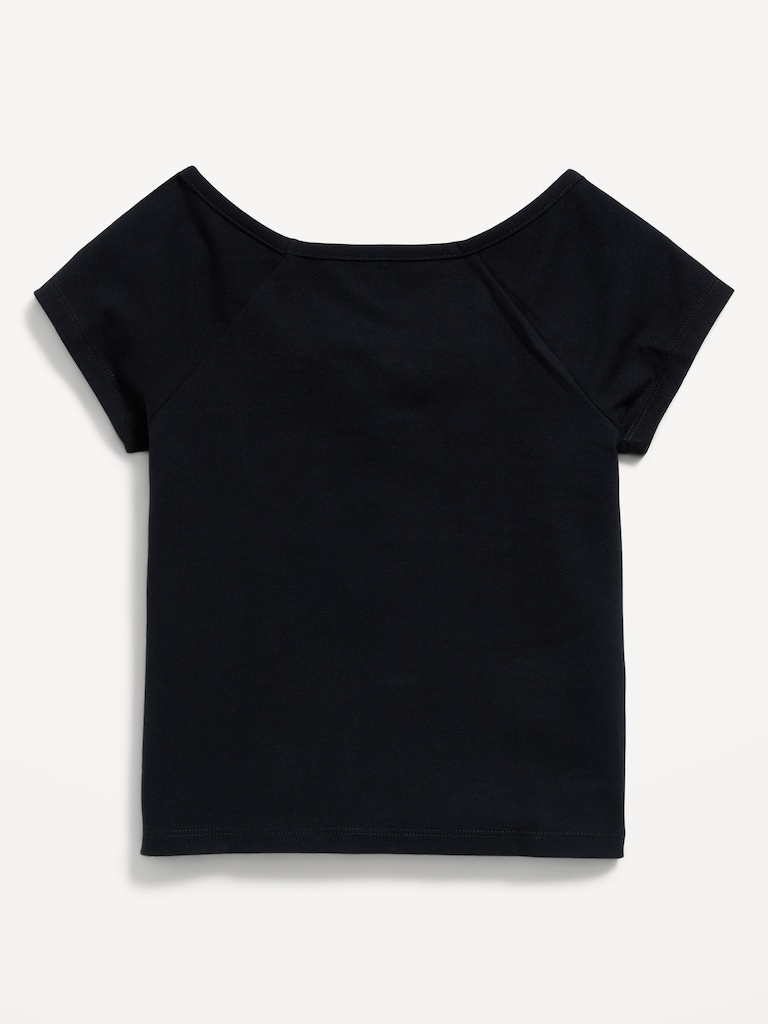 Fitted Off-Shoulder Top for Girls