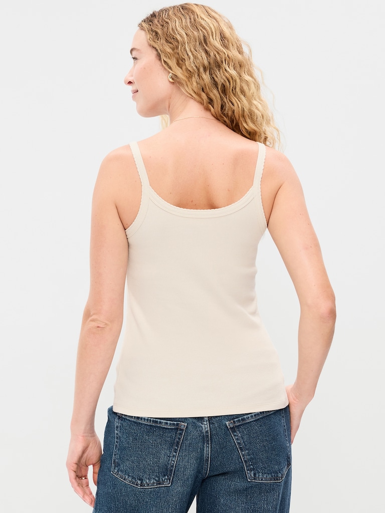 Rib-Knit Cami Tank Top