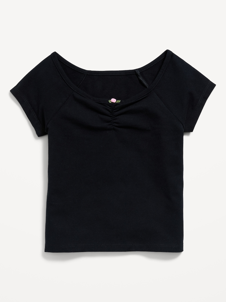 Fitted Off-Shoulder Top for Girls