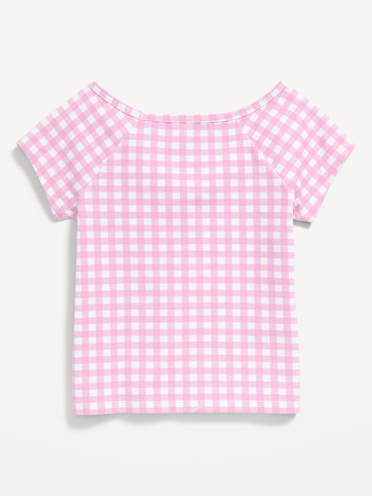 Fitted Off-Shoulder Top for Girls