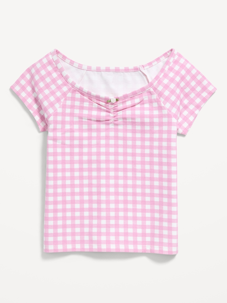 Fitted Off-Shoulder Top for Girls