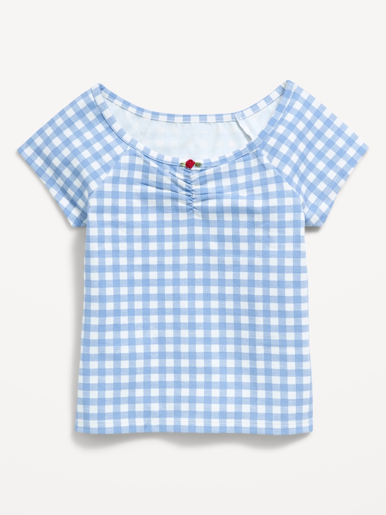 Fitted Off-Shoulder Top for Girls