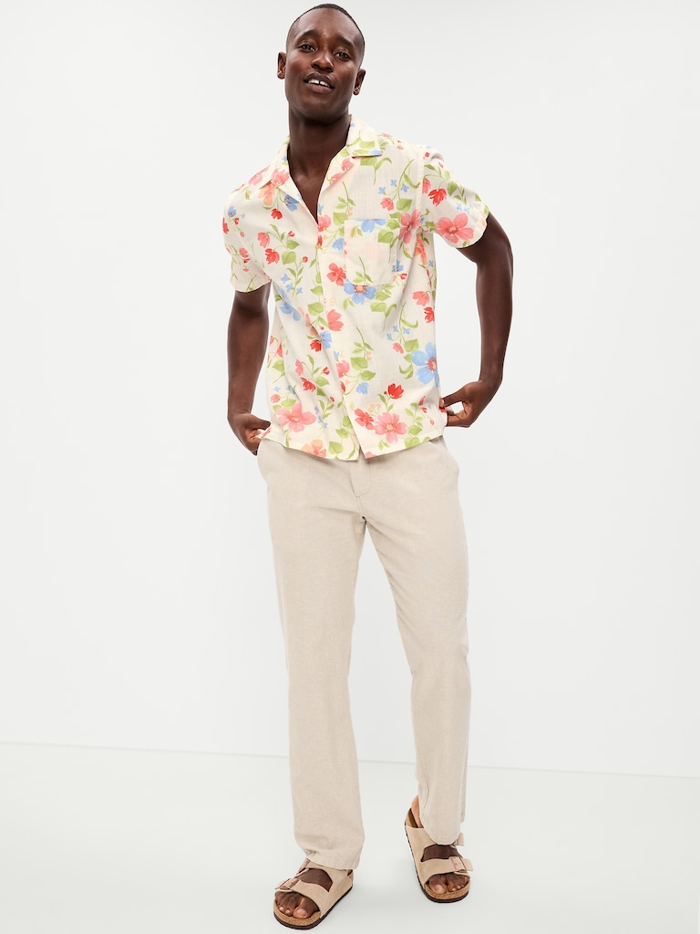 Short-Sleeve Printed Camp Shirt