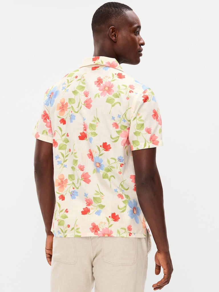 Short-Sleeve Printed Camp Shirt