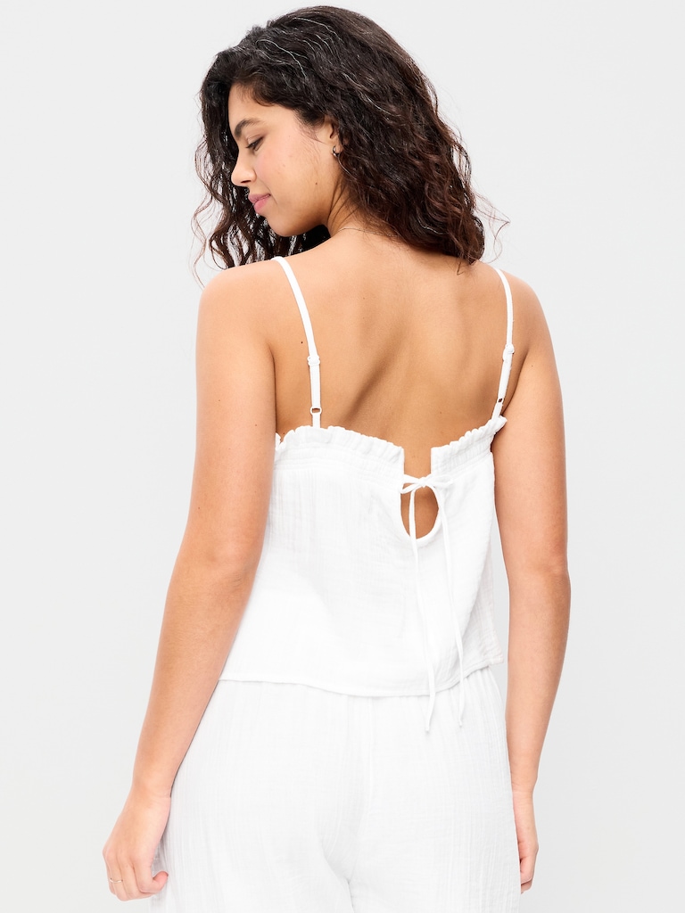 Crinkle Gauze Tank Top