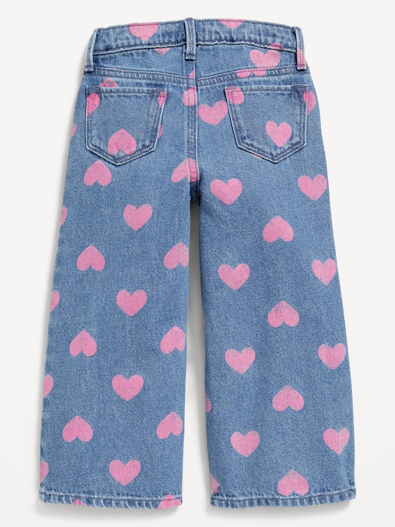 Baggy Embroidered Wide-Leg Jeans for Toddler Girls