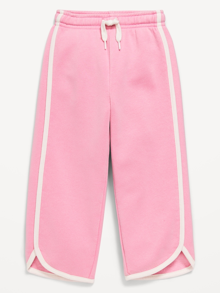 Dolphin-Hem Cropped Sweatpants for Toddler Girls