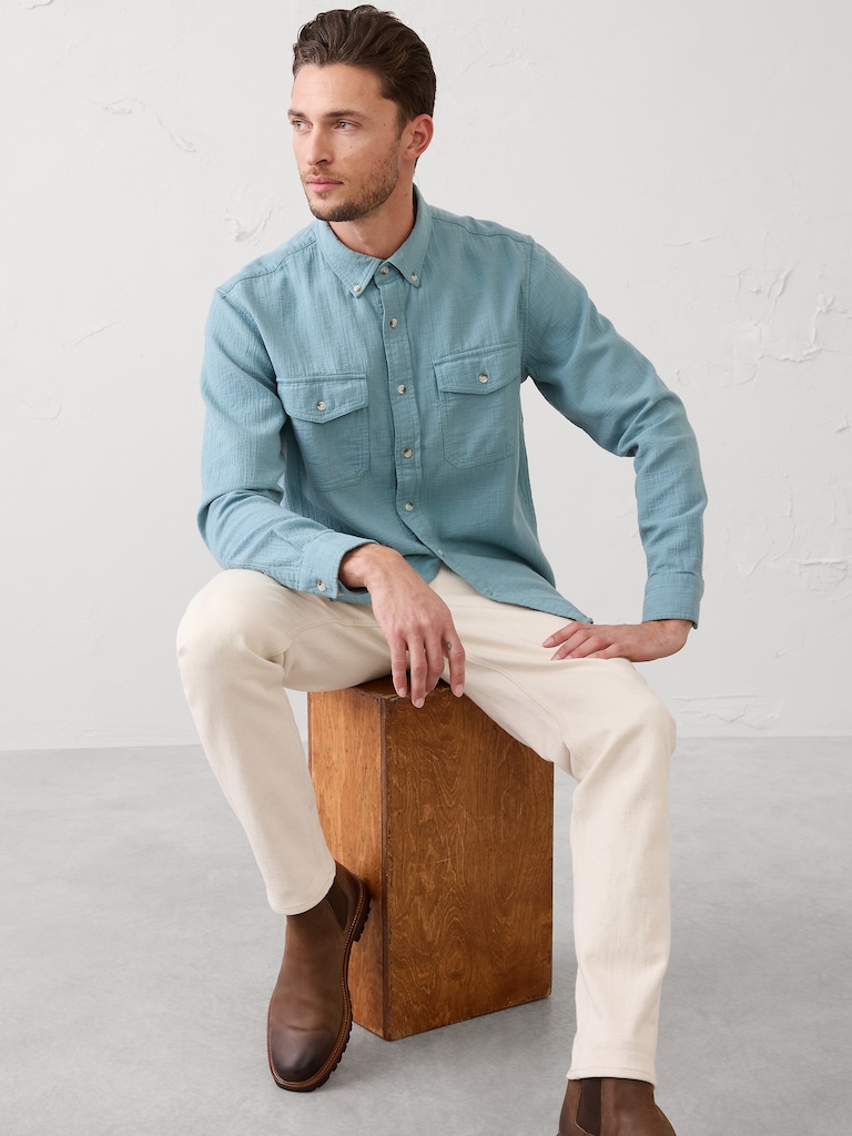 Standard-Fit Double Weave Shirt