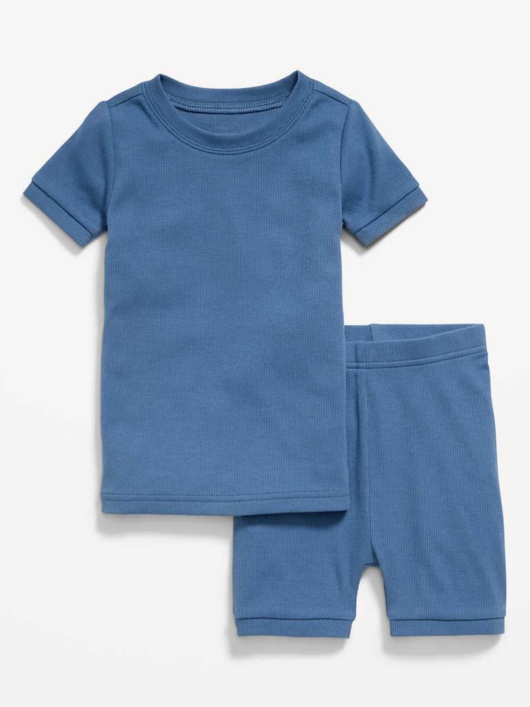 Ribbed Snug-Fit Pajama Set for Toddler & Baby