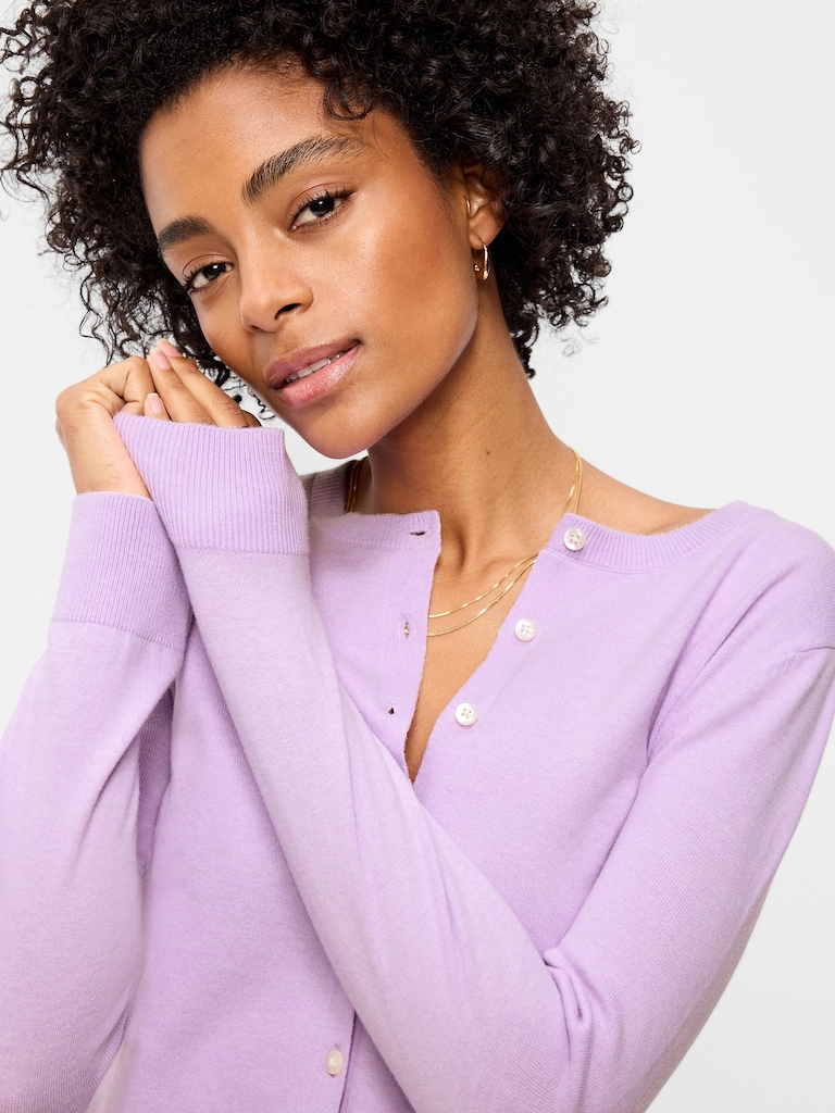 SoSoft Lite Cropped Crew-Neck Cardigan