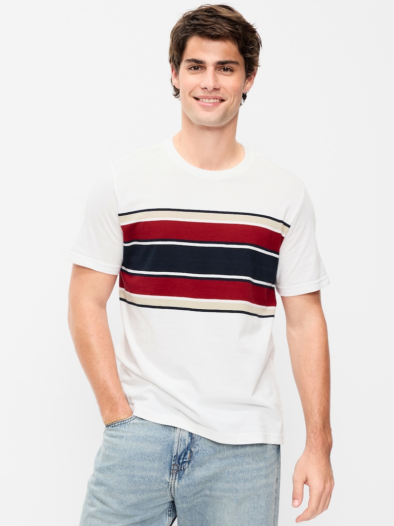 Crew-Neck Striped T-Shirt