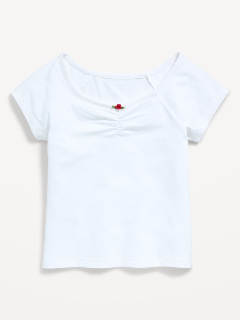 Fitted Off-Shoulder Top for Girls