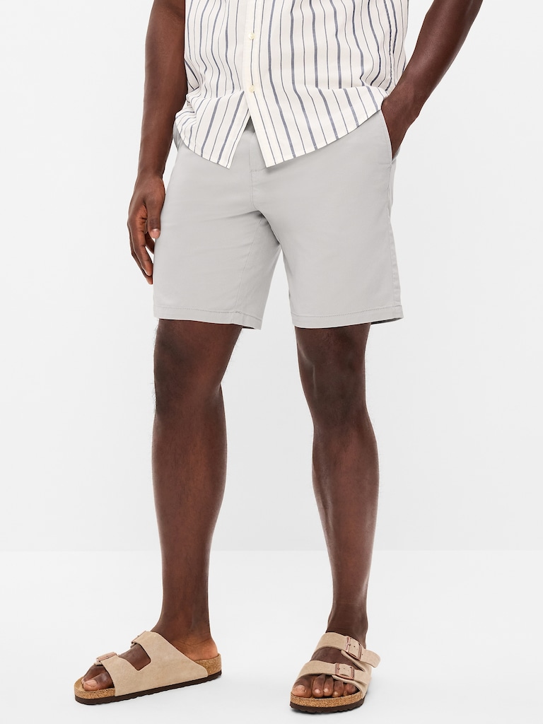 Slim Built-In Flex Rotation Chino Shorts -- 8-inch inseam